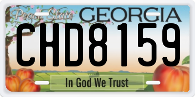 GA license plate CHD8159