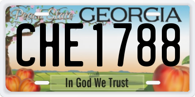 GA license plate CHE1788