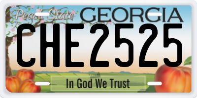 GA license plate CHE2525