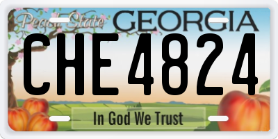 GA license plate CHE4824