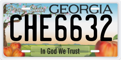 GA license plate CHE6632