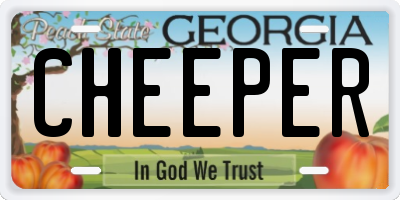 GA license plate CHEEPER