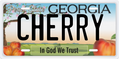 GA license plate CHERRY