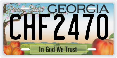 GA license plate CHF2470