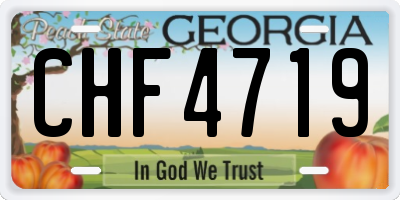 GA license plate CHF4719