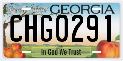 GA license plate CHG0291