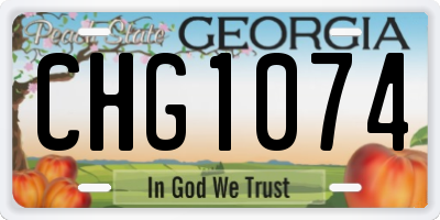 GA license plate CHG1074
