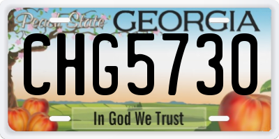 GA license plate CHG5730