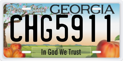 GA license plate CHG5911
