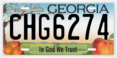 GA license plate CHG6274