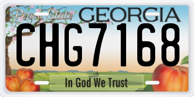 GA license plate CHG7168