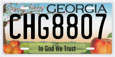 GA license plate CHG8807