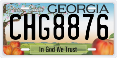 GA license plate CHG8876