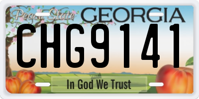 GA license plate CHG9141