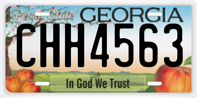 GA license plate CHH4563