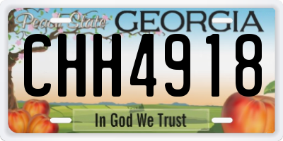 GA license plate CHH4918