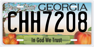 GA license plate CHH7208