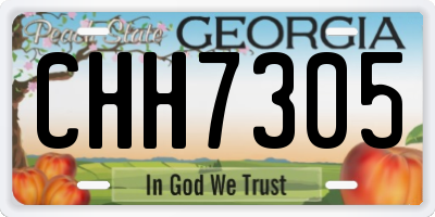 GA license plate CHH7305