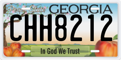 GA license plate CHH8212
