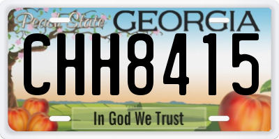 GA license plate CHH8415