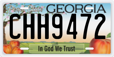 GA license plate CHH9472