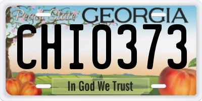 GA license plate CHI0373