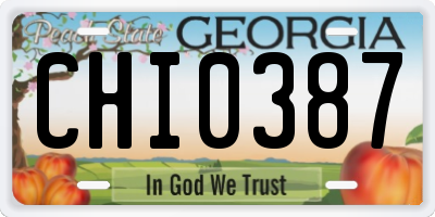 GA license plate CHI0387