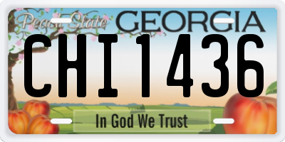 GA license plate CHI1436