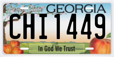 GA license plate CHI1449