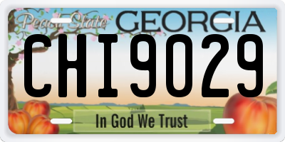 GA license plate CHI9029