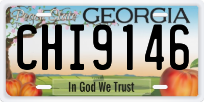GA license plate CHI9146