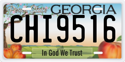 GA license plate CHI9516