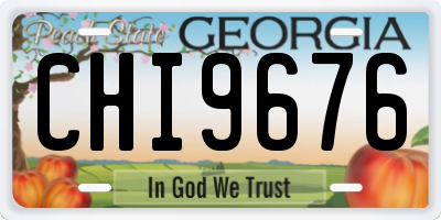 GA license plate CHI9676