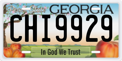 GA license plate CHI9929