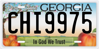 GA license plate CHI9975