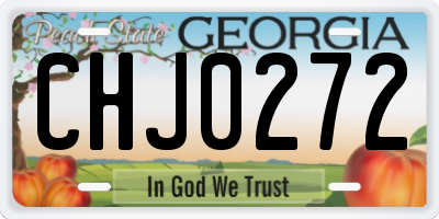 GA license plate CHJ0272