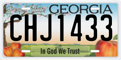 GA license plate CHJ1433