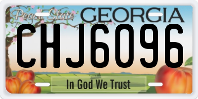 GA license plate CHJ6096