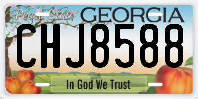 GA license plate CHJ8588