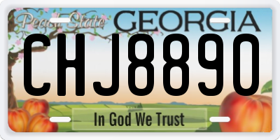 GA license plate CHJ8890