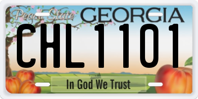 GA license plate CHL1101
