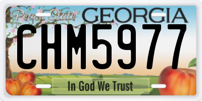 GA license plate CHM5977
