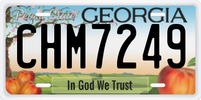 GA license plate CHM7249