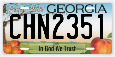 GA license plate CHN2351