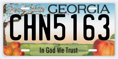 GA license plate CHN5163