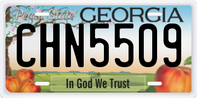 GA license plate CHN5509