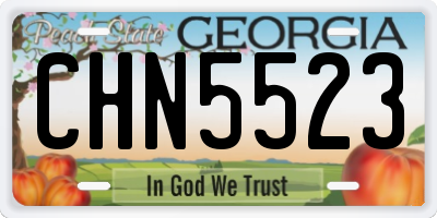 GA license plate CHN5523