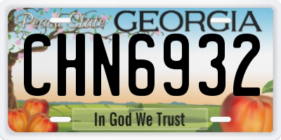 GA license plate CHN6932