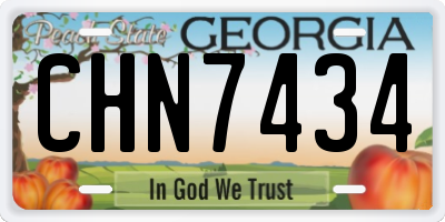 GA license plate CHN7434
