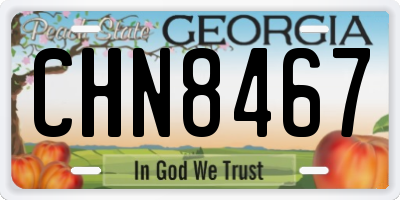 GA license plate CHN8467